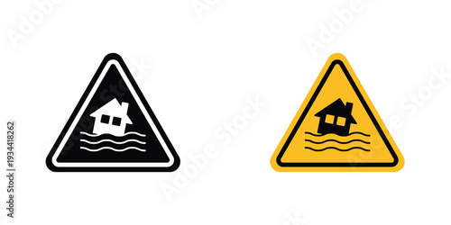 Flood disaster signs graphic design vector symbols. Best for Graphics