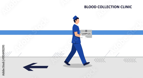 Medical Professional Carrying Blood Samples Box to Clinic