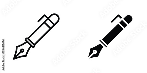 Fountain pen icon graphic design vector symbols. Best for Graphics