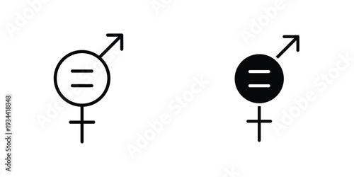 Gender equality icon graphic design vector symbols. Best for Graphics
