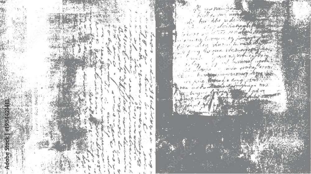 Fototapeta premium Faded grey textured background with handwritten script overlay white grunge distressed