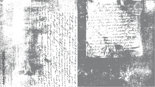 Faded grey textured background with handwritten script overlay white grunge distressed