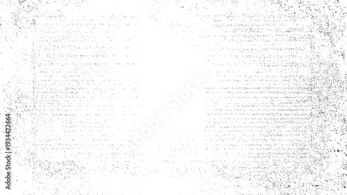 Black speckle texture overlay on white background with grunge effect and distressed paper look