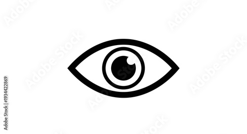 Eye icon vector illustration for vision and privacy concepts.