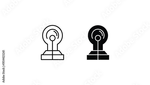 Two contrasting parking meter designs with different visual styles