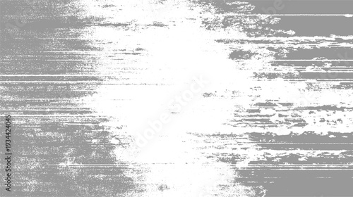 Abstract horizontal grey and white distressed textured background with horizontal lines and speckles