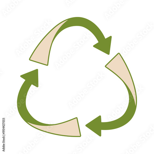 Recycle Sign. Sustainable Environment Symbol. Vector.