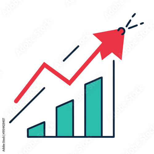 Investment growth cartoon artwork
