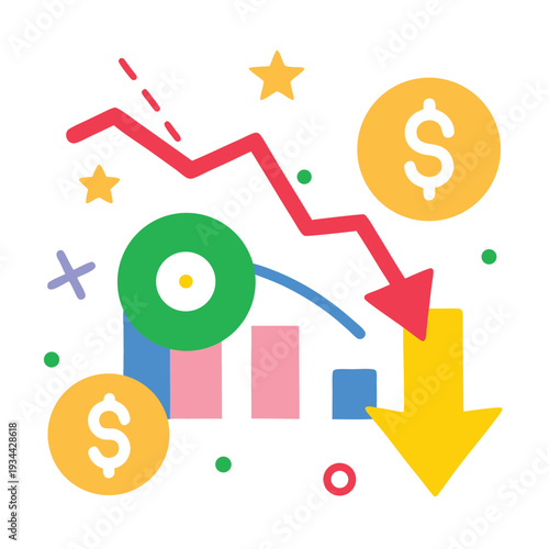 Treasure chest coin sketch design