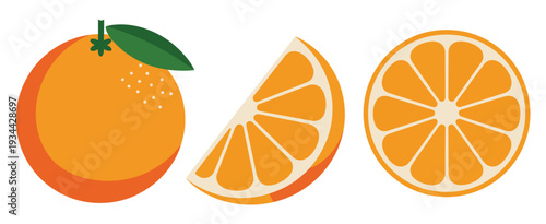 Orange Fruit Graphic Design for Poster, Greeting Card, Flyer, Social Media Cover and Print Template Background
