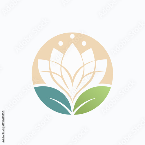 Lotus Flower Emblem Represents Tranquility, Growth, and Spiritual Enlightenment