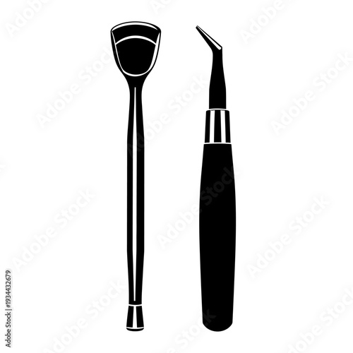 Silhouette of a Bezel Pusher Stone Setting Tool, Fine Jewelry Making and Gemstone Mounting