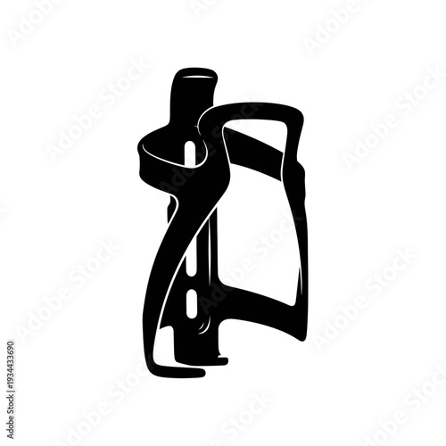 Silhouette of a Bicycle Bottle Cage, Frame Mount Holder for Cycling Hydration and Accessories