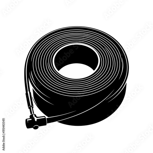 Silhouette of a Cable Housing Roll, Outer Protective Tube for Bicycle Brakes and Shifting