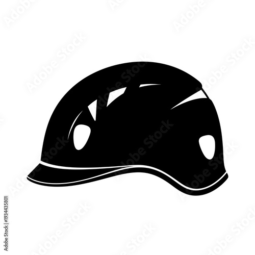 Silhouette of a Climbing Helmet, Hard Shell Head Protection for Mountaineering and Alpinism