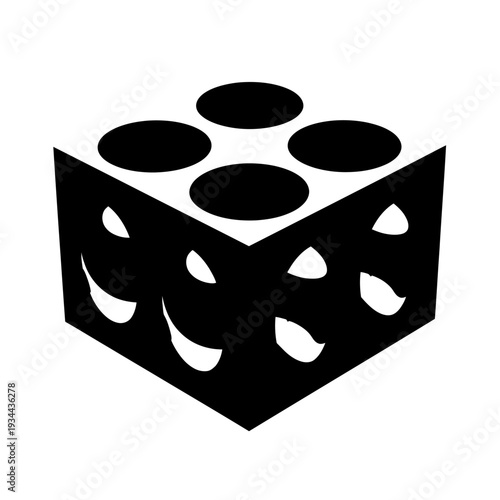 Dapping Block Metal Cube Black Vector Silhouette for Jewelry Making Precision and Craftsmanship Concepts