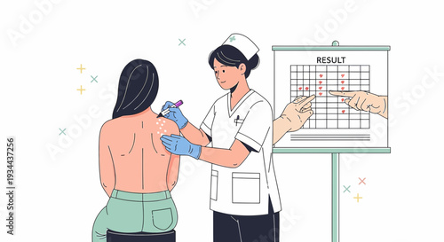 Nurse Administering Injection to Patient with Medical Chart in Background