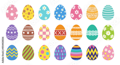 set of easter eggs