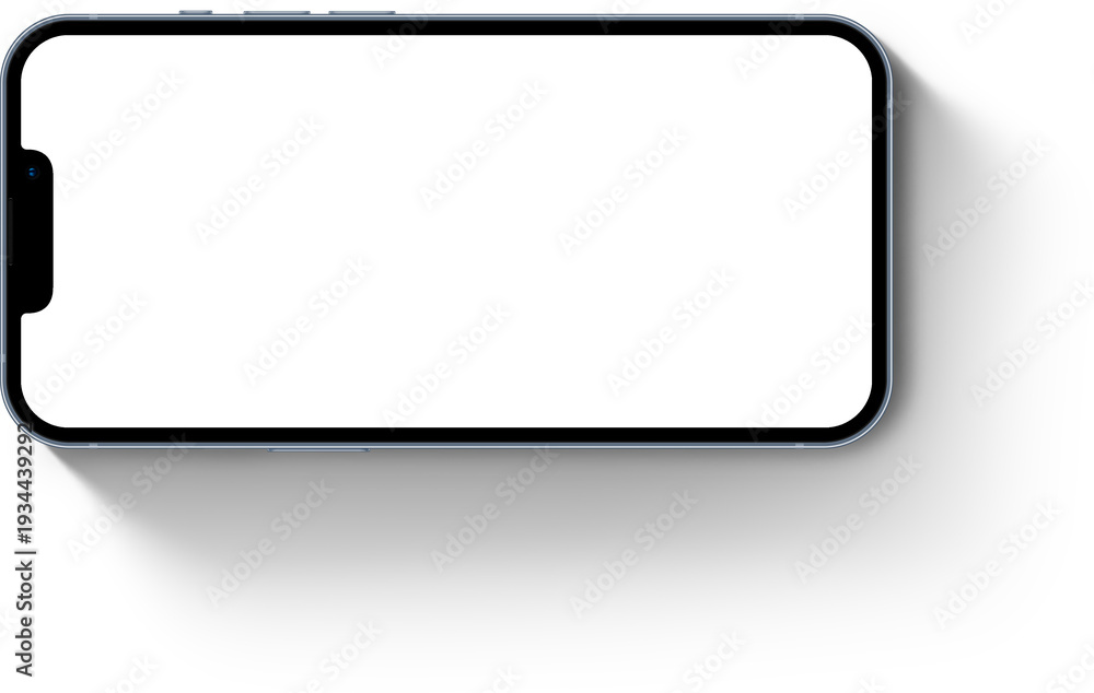 Fototapeta premium Minimal empty screen smartphone mockup 3d rendering Realistic smartphone mockup perspective mobile phone mockup similar to iphone with blank screen laptop smartphone 3d devise mockup