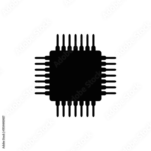 Stepper Motor Driver Board Silhouette for Small Chip Hardware and Robotics Control