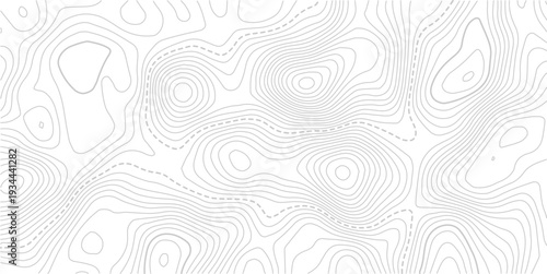 Abstract pattern with lines seamless pattern and topography. Modern design with White background with topographic wavy pattern design.paper texture Imitation of a geographical map shades.