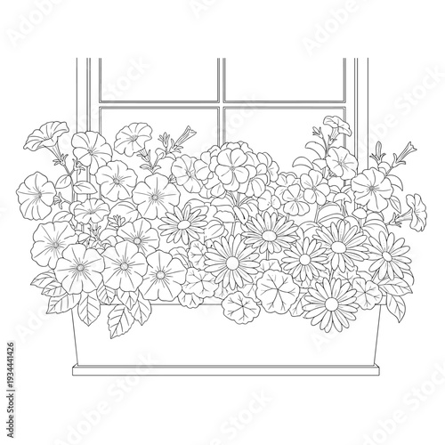 Beautiful flower pot design for coloring enthusiasts and art lovers