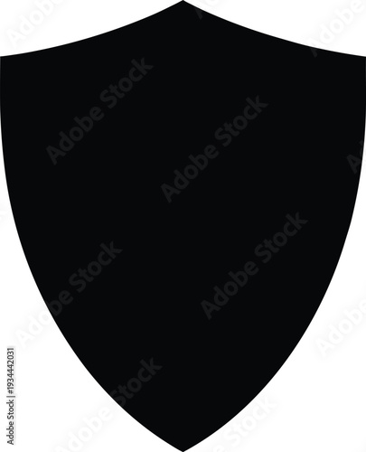 security shield silhouette minimal black icon