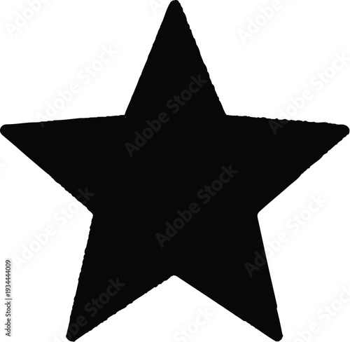 minimal black star icon flat design