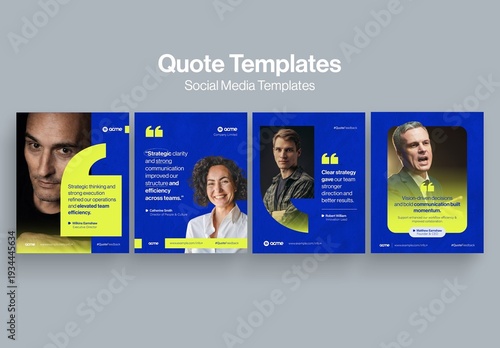 Quote Template for Social Media Story Posts, Customer Testimonials, Comment Cards & Ad Banner Design