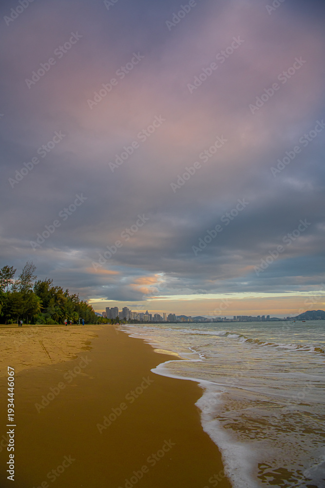 Obraz premium Sanya natural scenery during the sunset in Hainan island, China