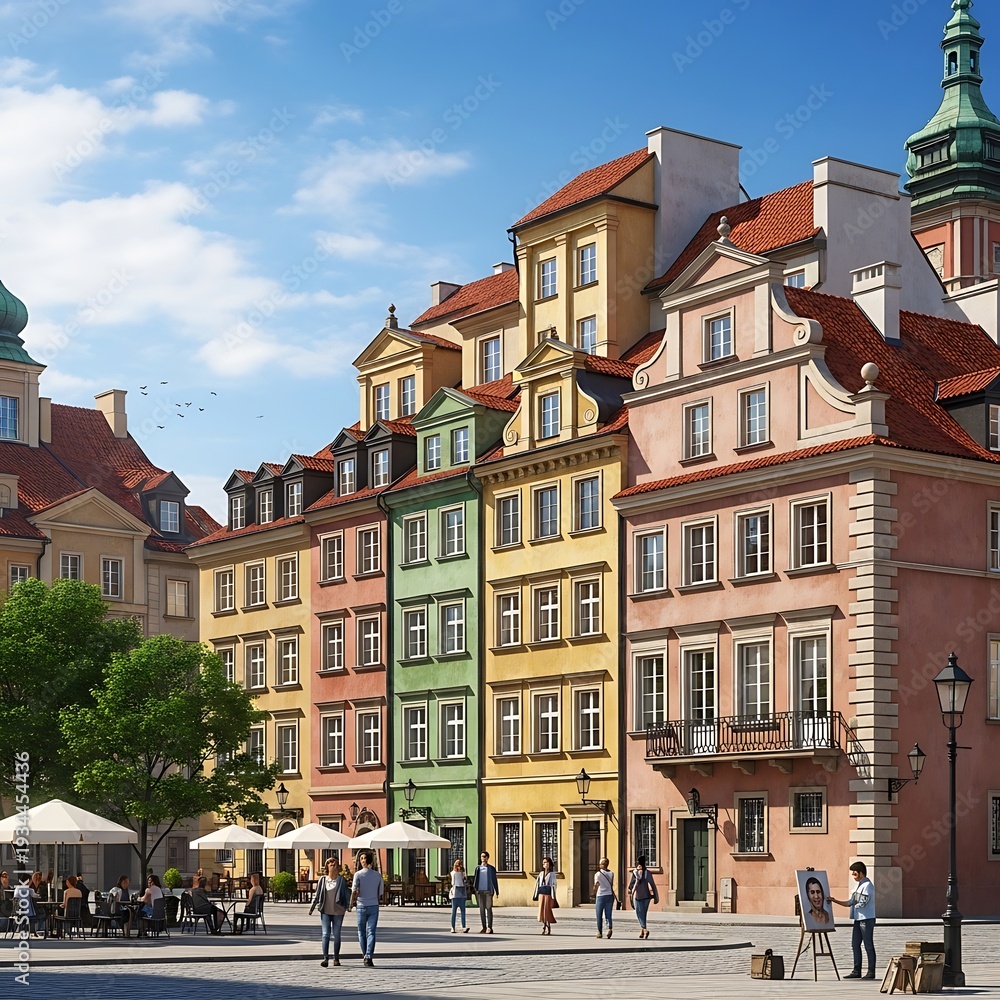 Obraz premium Warsaw Old Town Square.