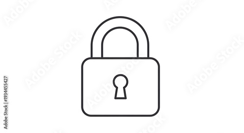 Simple black line illustration of an open padlock with keyhole on white background symbolizing security and access Free Download Simple black line illustration of an open padlock with keyhole on white background symbolizing security and access - GFXLoad