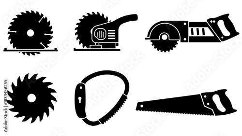 Collection of Various Woodworking Tools and Equipment for Carpentry Tasks