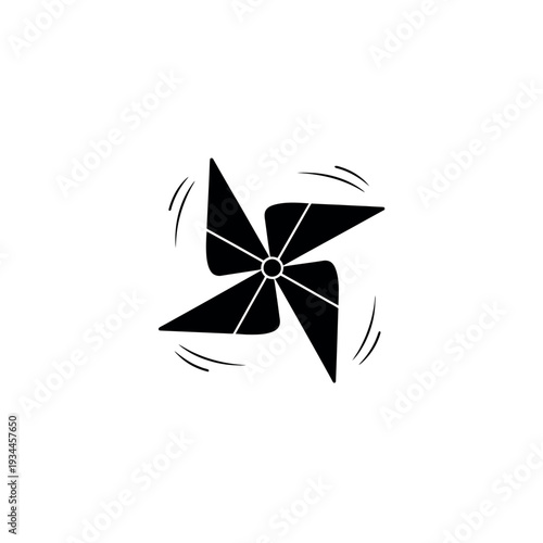 Spinning Windmill Toy Silhouette Icon
