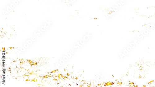 Rust dust grain on white festive backdrop. Dirty white sand particle abstract texture. 