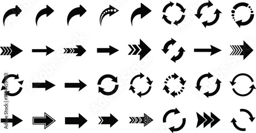 Flat vector illustration set of beach elements including palm trees, ocean waves, sand dunes, sailboats, wooden hut, and umbrellas.