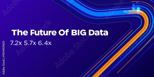 Abstract graphic representing the future of big data and growth