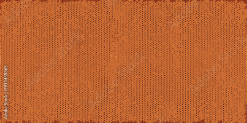 A textured orange brown background with scattered dark speckles