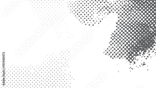 Trendy defect error frame with halftone texture. Abstract glitched logo noise texture design. 