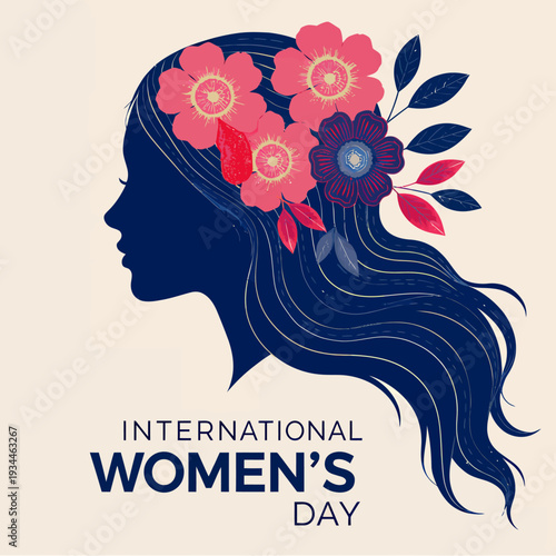 An elegant illustration celebrating the spirit and strength women exercise, honoring their global achievements and advocating for equality