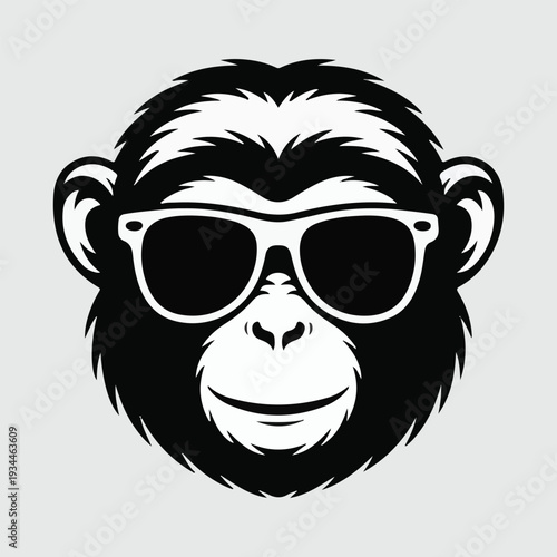 Happy Cartoon Monster Face with Cute Smile