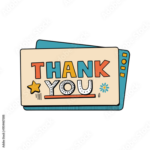 Thank you message with festive design elements for Labor Day greetings and appreciation