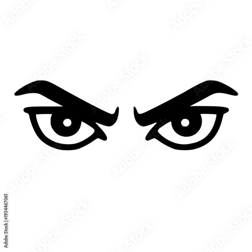 Intense Hunter Eyes Vector Illustration