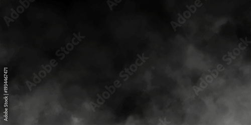 Abstract dark gray smoke cloud texture background.  Gray aquarelle painted realistic fog or mist smoky textured canvas design. Fog or smoke isolated transparent special effect. 