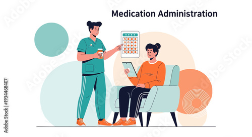 Nurse Administering Medication to Patient, Healthcare Consultation, Medical Treatment