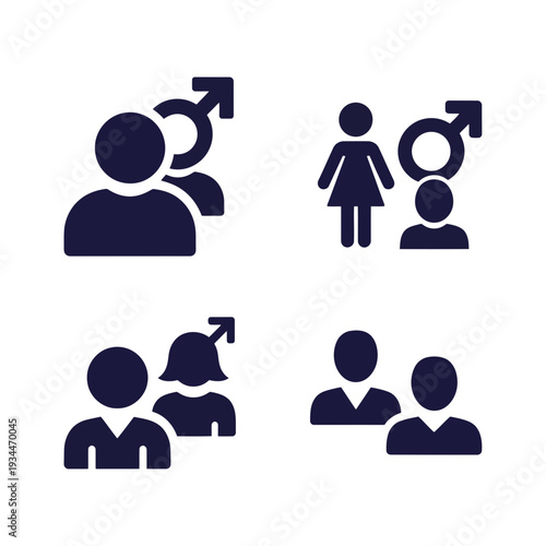 Gender Equality Symbols: Depicting various gender representation with symbolic figures, promoting inclusivity, and advocating for equal rights and opportunities for everyone.
