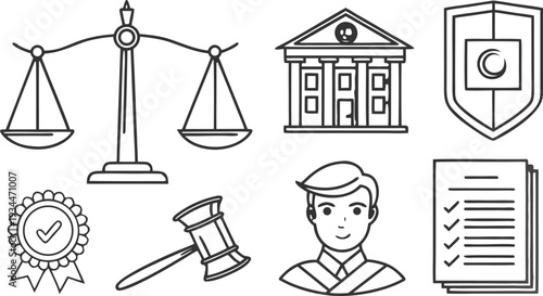 Legal Ethics and Professional Conduct Icons Vector.
Management icon collection. Vector illustrator.
Business and management line icons set.