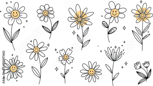 Spring flower collection with blooming floral elements pastel colors and fresh seasonal vibes