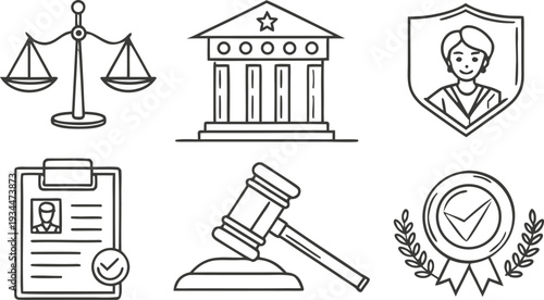 Legal Ethics and Professional Conduct Icons Vector.
Management icon collection. Vector illustrator.
Business and management line icons set.