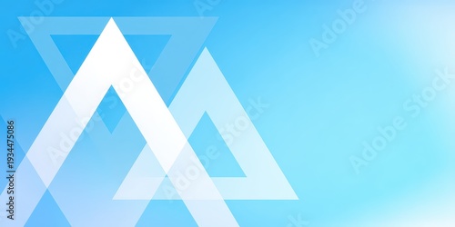 Wallpaper Mural Abstract Light Blue Gradient Background with Overlapping White Triangle Shapes Forming Geometric Design for Modern Presentation Backdrop with Clean Minimalist Style Torontodigital.ca